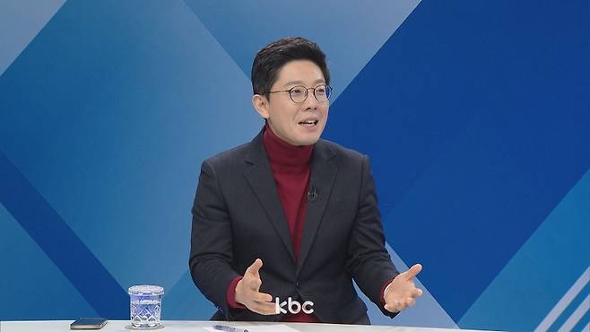 ▲KBC여의도초대석에 출연한 김병민 국민의힘 전 최고위원