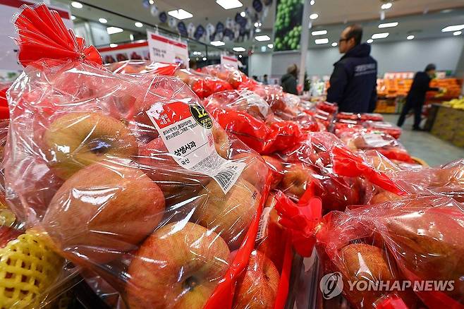 사과 물가상승률 24.2％ [연합뉴스 자료사진]