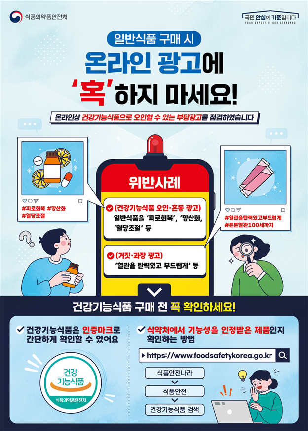 설탕 넣고 체지방 감소? 식약처 부당광고 138건 적발