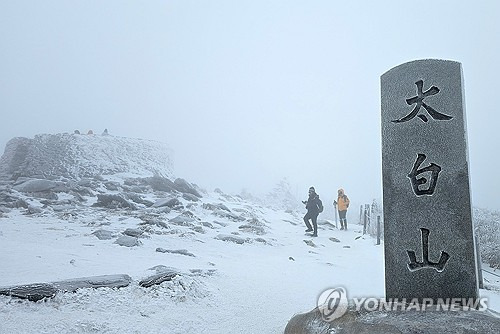 태백산 정상 설경 [연합뉴스 자료사진]