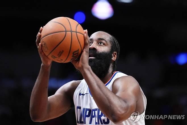 클리퍼스의 제임스 하든 [게티이미지/AFP=연합뉴스]