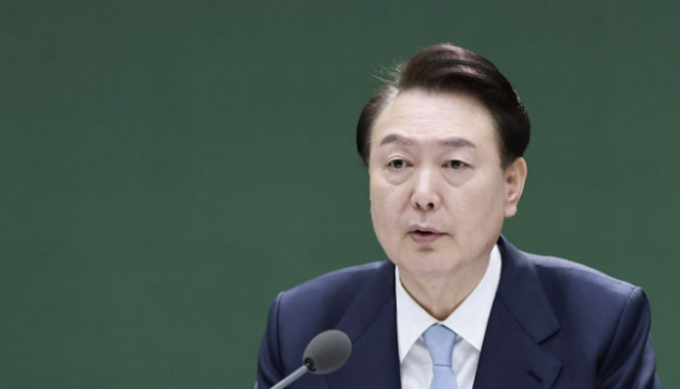 윤석열 대통령이 5일 경기도 하남 신우초등학교에서 '따뜻한 돌봄과 교육이 있는 늘봄학교' 주제로 열린 아홉 번째 국민과 함께하는 민생토론회에서 발언하고 있다. 뉴시스 (대통령실통신사진기자단)