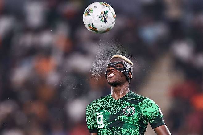▲ 아프리카 네이션스컵에 나이지리아 국가대표로 나선 나폴리 공격수 빅터 오시멘. ⓒ연합뉴스/AFP