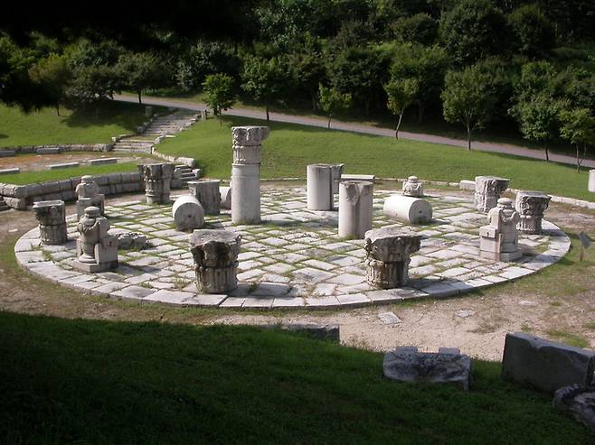 독립기념관에 전시 중인 구 조선총독부 청사(중앙청)의 부자재들 /독립기념관 제공