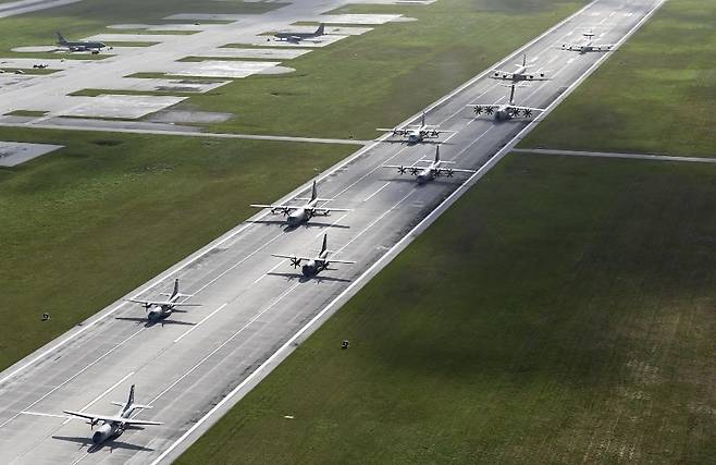 괌기지 엘리펀트 워크 훈련 장면 [인도태평양사령부 홈피 캡처. 재판매 및 DB 금지]