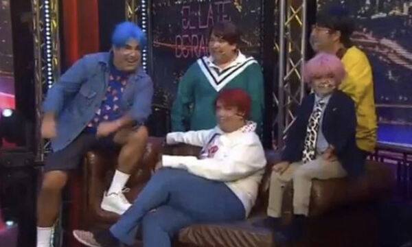 BTS 분장을 하고 인종&nbsp;차별성 코미디를 한 칠레 TV쇼. BTS 칠레 팬클럽 트위터(@BTS_Chile) 갈무리