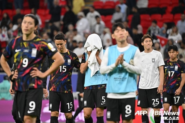 이번 아시안컵에서 쓴 맛을 본 한국 축구. 사진(알 라이얀 카타르)AFPBBNews=News1