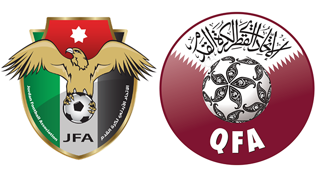 요르단축구협회(왼쪽), 카타르축구협회 로고