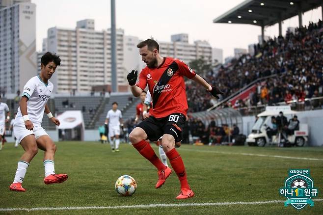 조던 머치(오른쪽). /사진제공=한국프로축구연맹