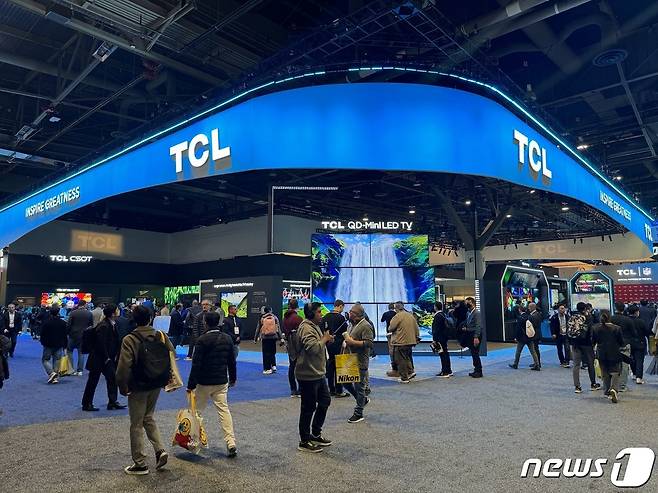 미국 라스베이거스에서 열린 세계 최대 가전·정보기술(IT) 박람회 'CES 2024'에 마련된 TCL 부스. 2024.1.10 / 뉴스1 ⓒ News1 강태우 기자