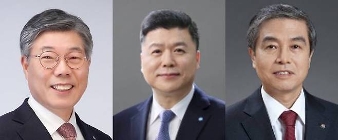 황병우 DGB대구은행장, 권광석 전 우리은행장, 김옥찬 전 KB금융지주 사장.
