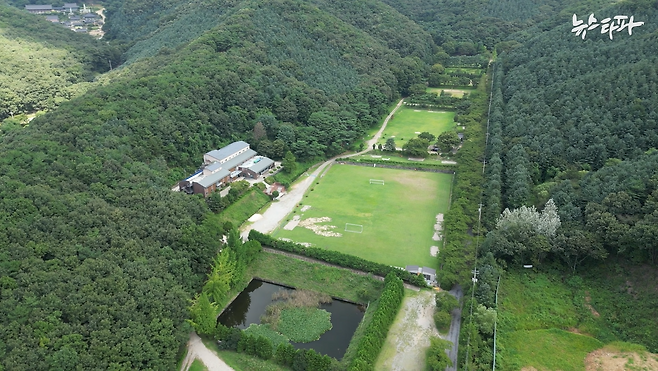 ▲한국사회봉사회가 소유한 새싹동산 청려수련원은 현재 가족들이 방문하는 유료 캠핑장으로 쓰이고 있다.&nbsp;