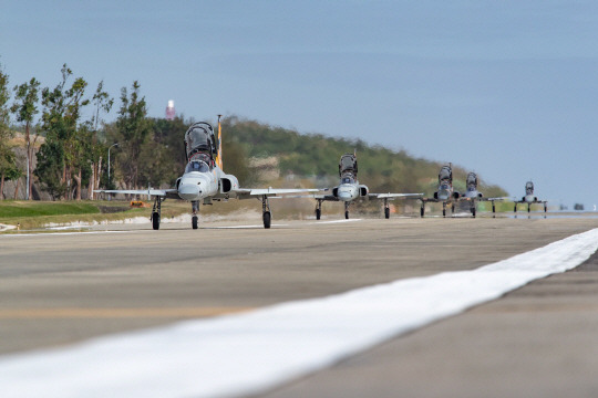 대만은 지난해까지 F-5E를 가장 많이 운용한 국가였다. 대만 비행장의 F-5E 전투기. 대만 국방부 트위터 캡처