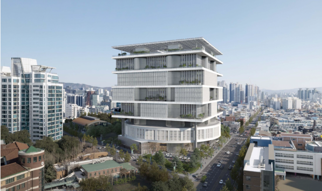 크래프톤과 미래에셋자산운용이 서울 성동구 성수동에 짓고 있는 복합건물 조감도. 서울시 제공