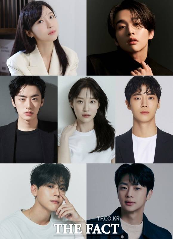 배우 주현영 김윤우 추영우 이신영 김도훈 이원정 서지혜(왼쪽 위부터 시계방향)가 <더팩트>를 통해 설 연휴 인사를 전했다. /각 소속사