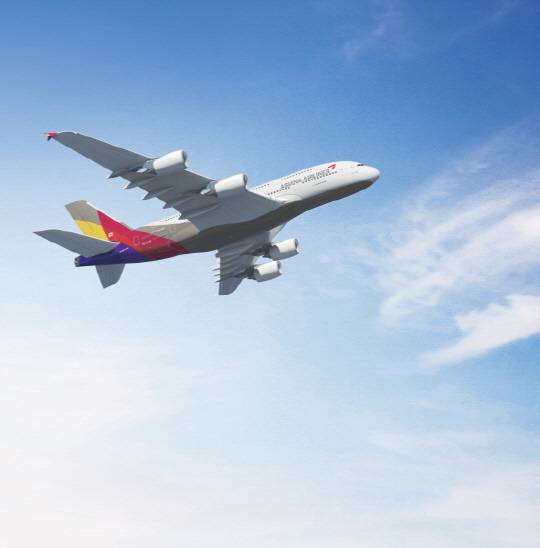 아시아나항공 A380 항공기. 아시아나항공 제공