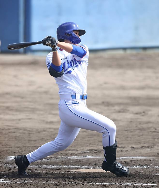 요미우리전 3타점의 김현준. 사진제공=삼성 라이온즈