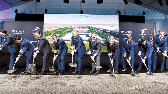 2022년 미국 조지아주 브라이언 카운티에서 열린 '현대자동차그룹 메타플랜트 아메리카' 기공식. 사진 현대차