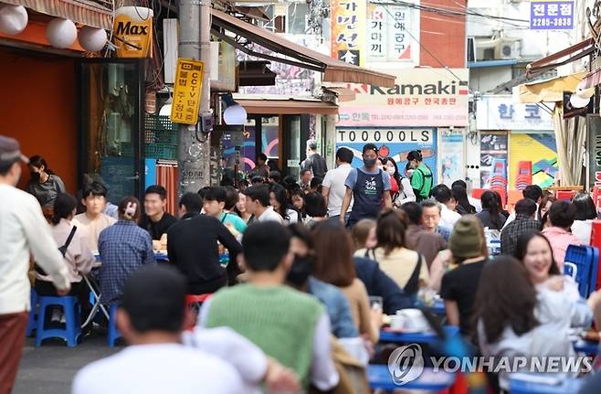 서울 중구 골목상권 ‘힙지로’ 풍경. [연합뉴스]