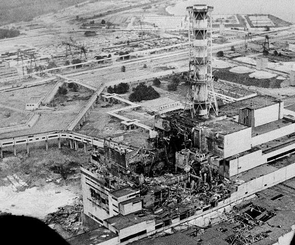 사고 당시 체르노빌 원전의 모습