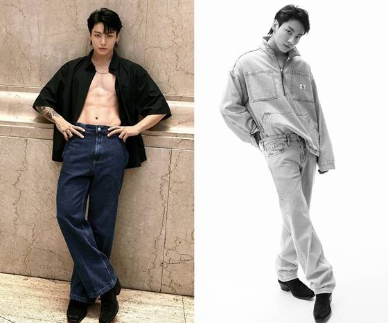 초강력 '정국 효과'..방탄소년단 정국 '캘빈클라인' SS24 캠페인 제품 日→英 '품절'