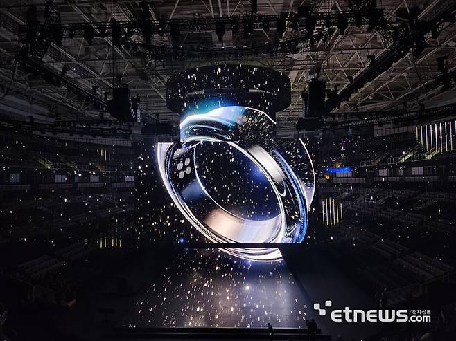 삼성전자가 지난달 미국 새너제이에서 열린 갤럭시 언팩 행사에서 깜짝 공개한 '갤럭시링'