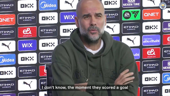 Manchester City manager Pep Guardiola speaks about the team's form ahead of a Premier League clash against Brentford. [ONE FOOTBALL]