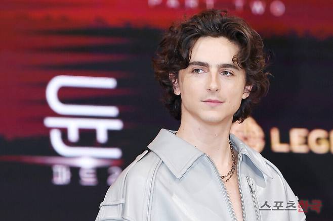 영화 '듄: 파트2' 내한 프레스 컨퍼런스에 참석한 티모시 샬라메(Timothee Chalamet). ⓒ이혜영 기자 lhy@hankooki.com