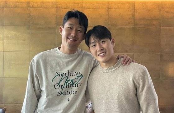 화해한 손흥민(왼쪽)과 이강인. 사진 손흥민 인스타그램 캡처