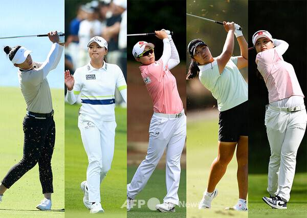 2024년 미국여자프로골프(LPGA) 투어 혼다 LPGA 타일랜드 골프대회에 출전하는 양희영, 고진영, 김효주, 유해란, 최혜진 프로. 사진제공=ⓒAFPBBNews = News1