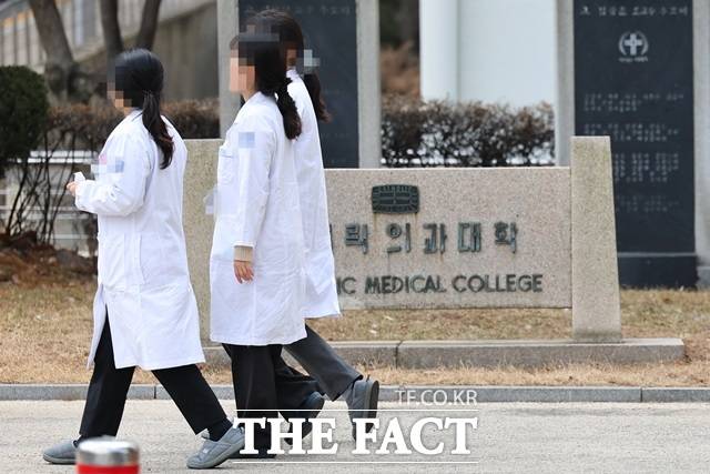 23일 교육부에 따르면 지난 21일 오후 6시 기준 전국 40개 의대 중 22개교에서 3025명의 의대생이 휴학 신청을 한 것으로 집계됐다. 이로써 휴학 신청을 한 의대생은 모두 1만1778명, 대학은 총 34개교로 파악됐다. /뉴시스