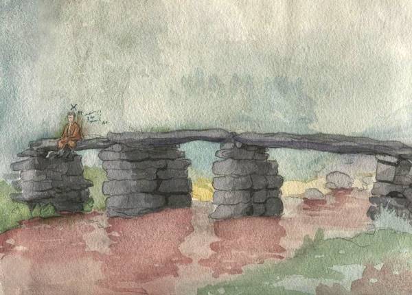 그림은 아돌프 히틀러가 20대 초반에 그린 자화상으로 젊은 시절 그가 소심하고 위축된 사람이었음을 알려준다.   한길사 제공