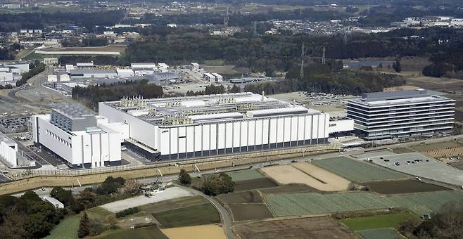 지난 12일 촬영된 TSMC 구마모토현 제1공장의 모습. 교도=연합뉴스
