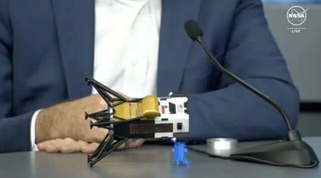 인튜이티브 머신스의 스티브 알테무스 최고경영자(CEO)가 오디세우스의 상태를 설명하고 있다. (사진=NASA)