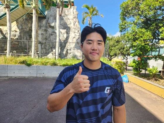 롯데 자이언츠 포수 손성빈. 오키나와=김효경 기자