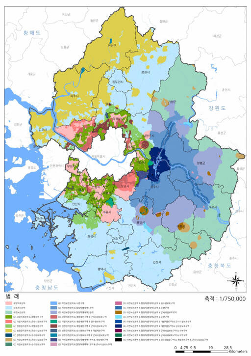 경기도 중첩 규제지도. 경기도 제공