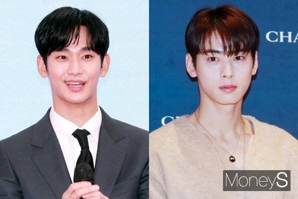 3월 안방극장을 사로잡을 남자 주인공은 누가 될 지 관심이 모아지고 있다. 사진은 배우 김수현(왼쪽)과 차은우. /사진=임한별 기자
