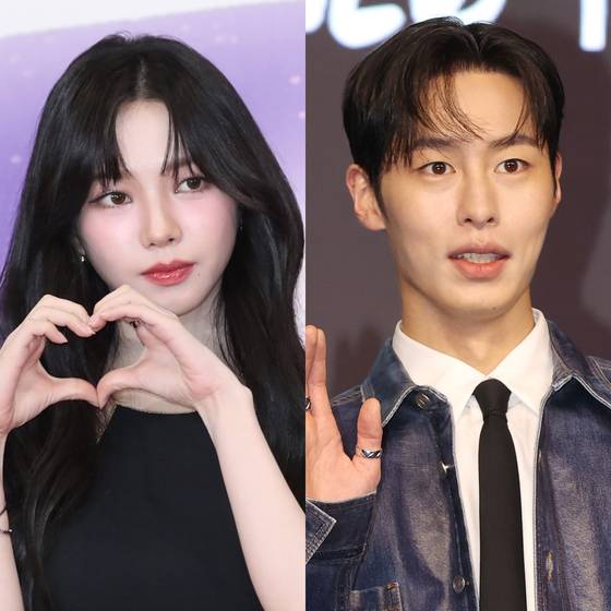 aespa's Karina, left, and actor Lee Jae-wook [NEWS1, YONHAP]