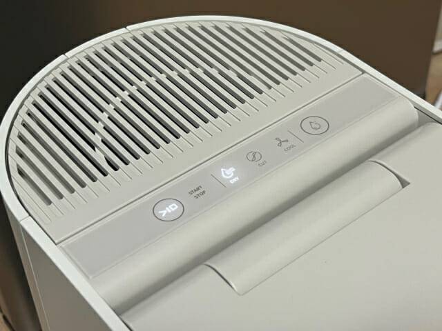 미닉스 음식물처리기 '더 플렌더' 상단 조작부 (사진=지디넷코리아 신영빈 기자)