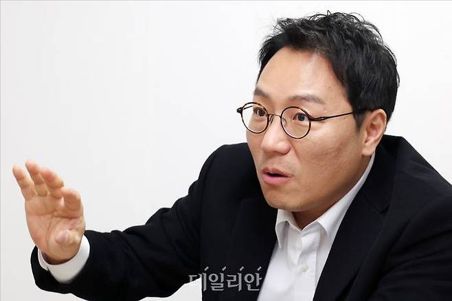 김일호 국민의힘 서울 강서병 예비후보가 29일 오후 서울 강서구 선거사무소에서 데일리안과 인터뷰를 하고 있다. ⓒ데일리안 홍금표 기자