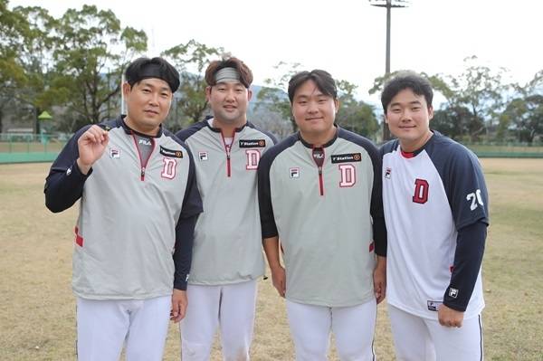 두산 포수조. 사진=두산 베어스