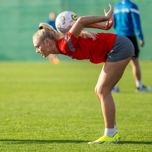 팀 훈련중인 알리샤 레만./소셜미디어