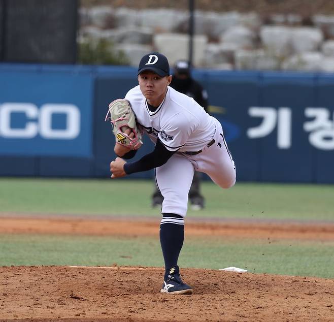 부산고와의 경기에서 역투 중인 대구고 배찬승. 사진=서동일 기자