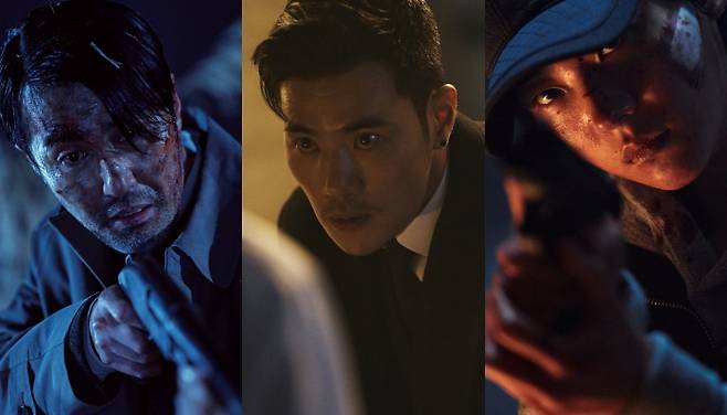 박훈정 감독의 첫 시리즈 '폭군'에 출연하는 차승원, 김강우, 조윤수.  사진제공=디즈니+