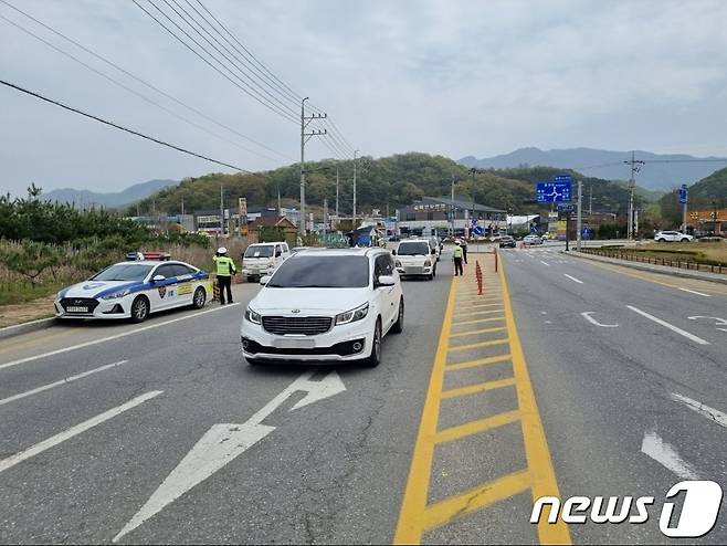 원주경찰서 음주단속 현장.(원주경찰서 제공)