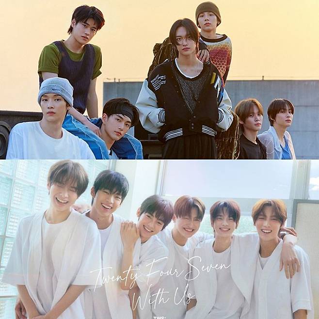 (위) 라이즈, 투어스. (사진=SM엔터테인먼트, 플레이디스 제공)