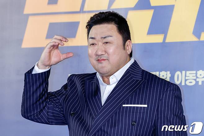 배우 마동석이 11일 서울 성동구 메가박스 성수에서 열린 영화 범죄도시4 제작보고회에 참석해 포토타임을 갖고 있다. 2024.3.11/뉴스1 ⓒ News1 안은나 기자