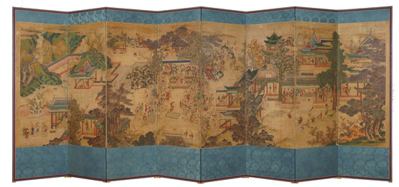 The final look of "The Joyous Banquet of Guo Ziyi,” a late-Joseon Dynasty (1392-1910) painting in the collection at Grassi Museum of Ethnology in Leipzig, Germany, after its conservation work in Korea. [OVERSEAS KOREAN CULTURAL HERITAGE FOUNDATION]