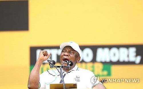 남아공 집권여당 ANC 대표인 시릴 라마포사 대통령 [EPA 연합뉴스 자료사진. 재판매 및 DB 금지]