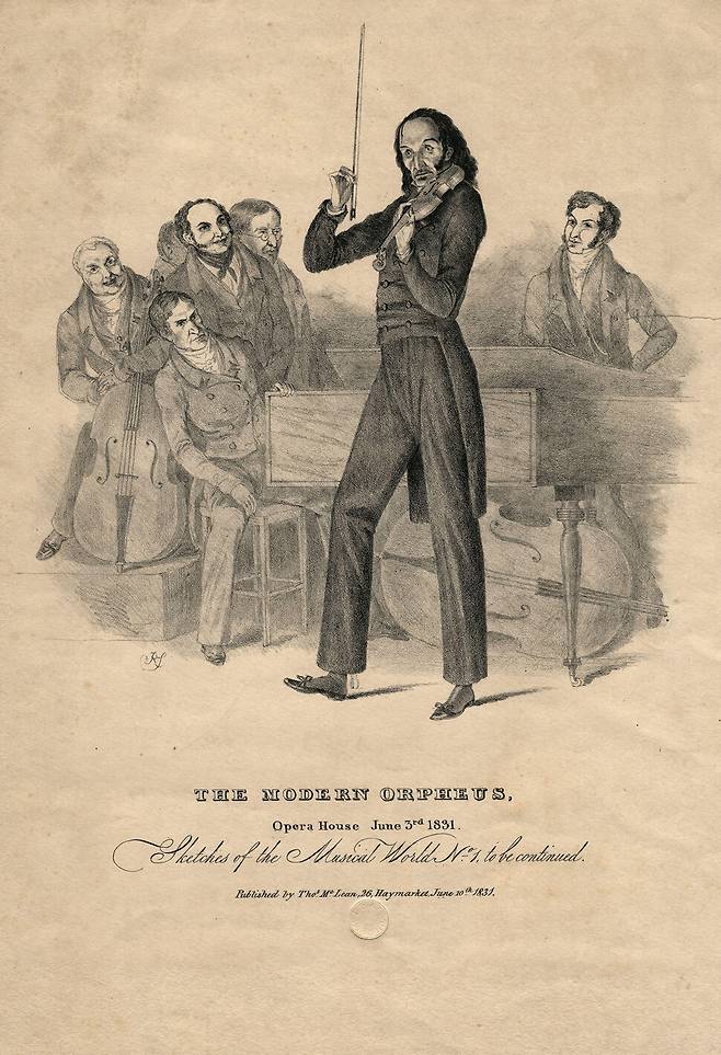 1831년 파가니니 연주회의 포스터. 위키피디아